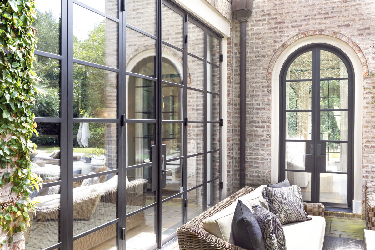 Steel door installation in North Dallas residence